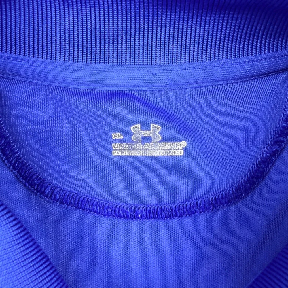 Under Armour Men's XL Royal Blue HeatGear Golf Polo Shirt Short‎ Sleeve